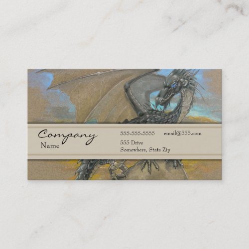 Profile Card - Black Dragon Business Card Template