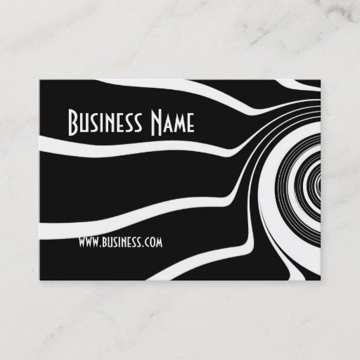 Customizable Profile Card Black &amp; White Style Spin (1) Business Cards