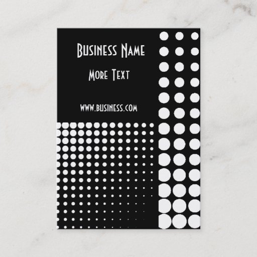 Customizable Profile Card Black &amp; White Style Spot (2) Business Cards
