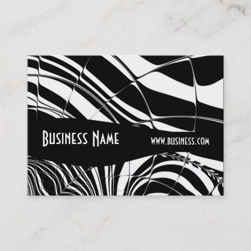 Profile Card Black &amp; White Style Stripe Tile (1) Business Cards