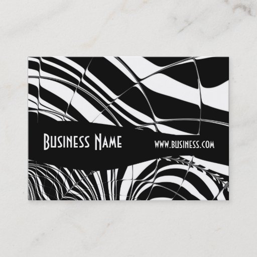 Customizable Profile Card Black &amp; White Style Stripe Tile (1) Business Cards