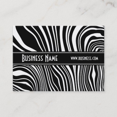 Profile Card Black &amp; White Style Zebra Twist  (1) Business Card Template