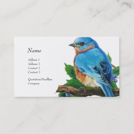 Customizable Profile Card - Bluebird Business Card Templates
