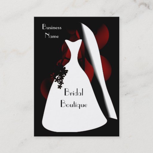Customizable Profile Card Bridal Dress Boutique Business 2 Business Card