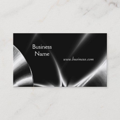 Customizable Profile Card Business Abstract Silver Black Business Cards