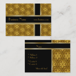 Profile Card Business Black Gold Embossed