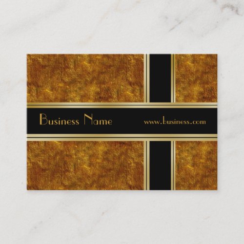 Profile Card Business Black Gold Metal Look  2 Business Cards