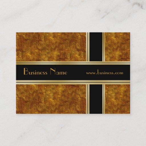 Customizable Profile Card Business Black Gold Metal Look  2 Business Cards
