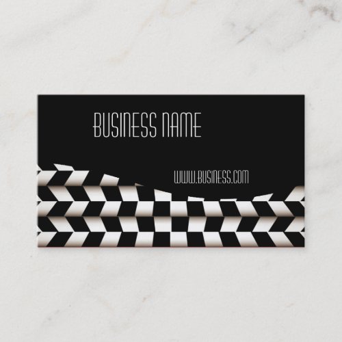 Profile Card Business Black White Checks Business Cards