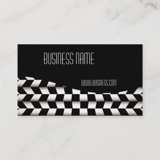 Customizable Profile Card Business Black White Checks Business Cards