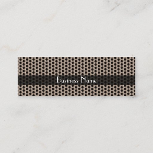 Customizable Profile Card Business Brown Black Metal Dots Business Cards