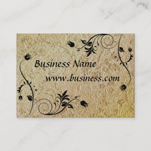 Customizable Profile Card Business Embossed Old Paper (002G006) Business Card Template
