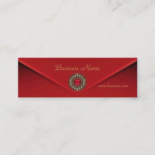 Customizable Profile Card Business Red Velvet Jewel Business Card Template
