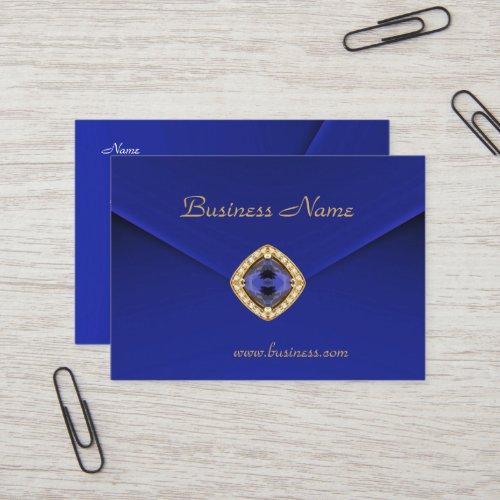 Profile Card Business Rich Blue Velvet Look Business Card Template