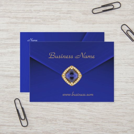 Customizable Profile Card Business Rich Blue Velvet Look Business Card Template