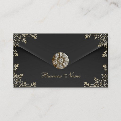 Customizable Profile Card Business Sepia Black Velvet Jewel Business Cards