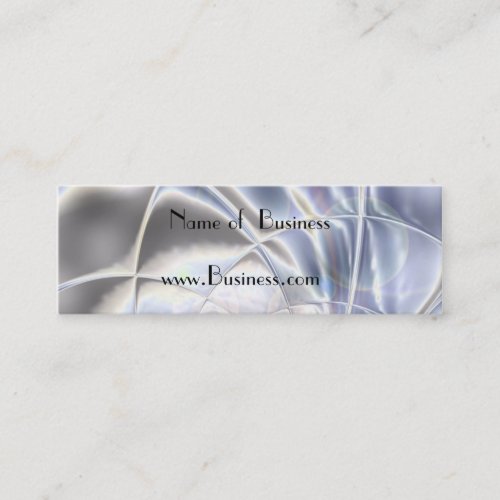 Profile Card Business Silver Foil Pearl Long Business Cards