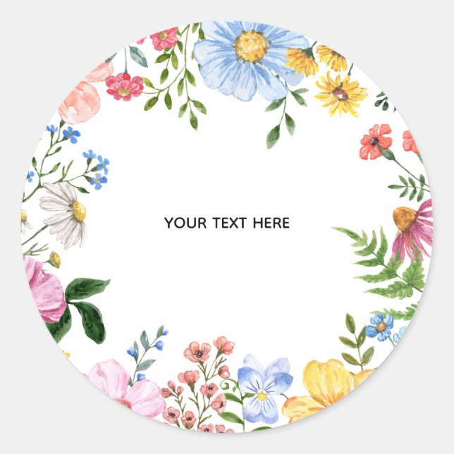 Profile Card Classic Round Sticker (Front)