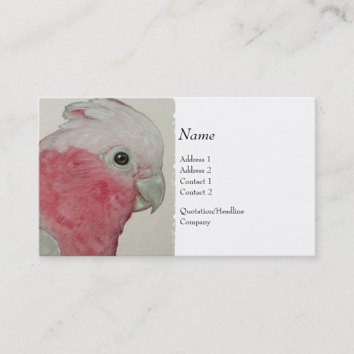 Customizable Profile Card - Cockatoo Business Card Templates