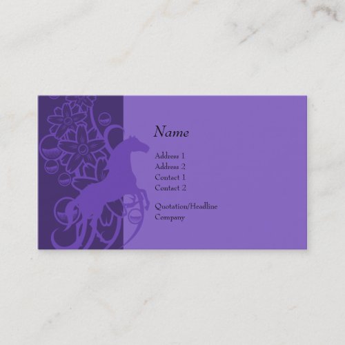 Profile Card - Decorative Horse Business Card