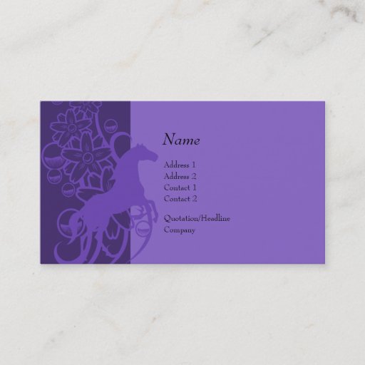Customizable Profile Card - Decorative Horse Business Card