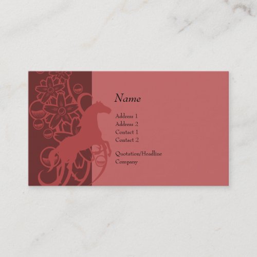 Profile Card - Decorative Horse Business Card