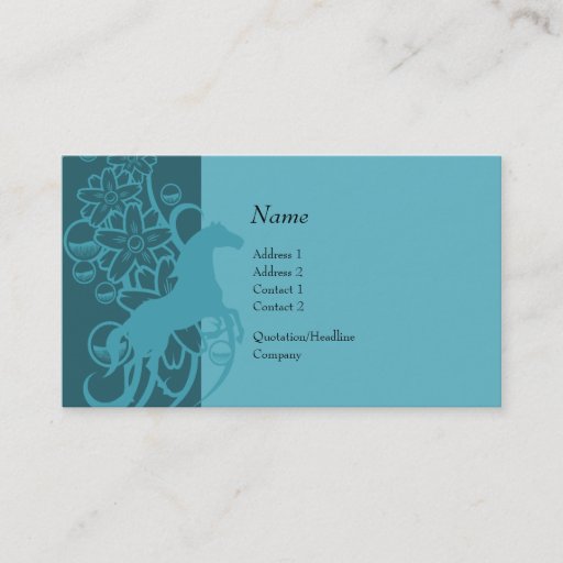 Customizable Profile Card - Decorative Horse Business Card Template