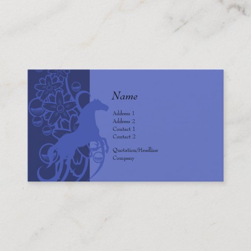Customizable Profile Card - Decorative Horse Business Cards