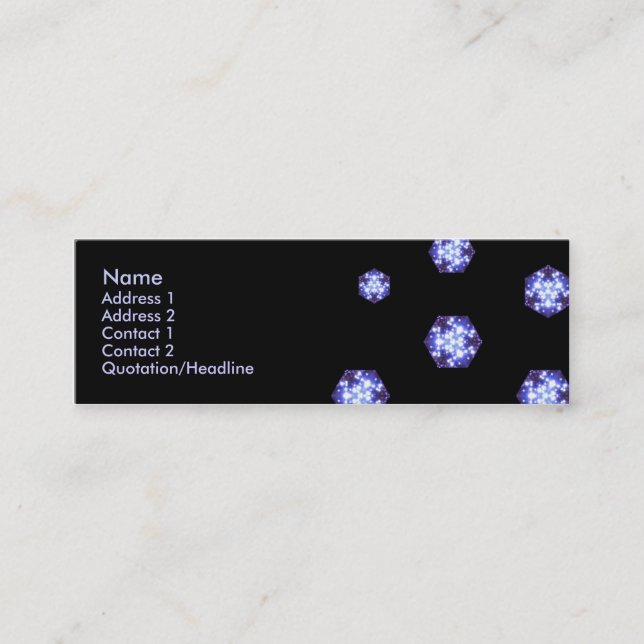 Profile Card: Galactic diamonds Mini Business Card (Front)