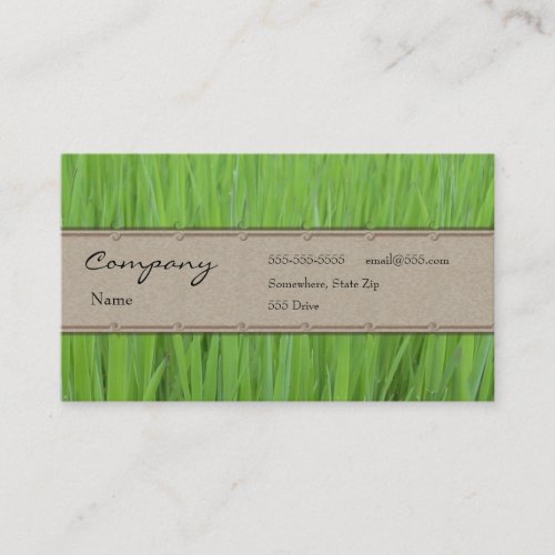 Profile Card - Green Grass Business Card Template
