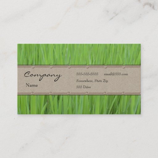 Customizable Profile Card - Green Grass Business Card Template