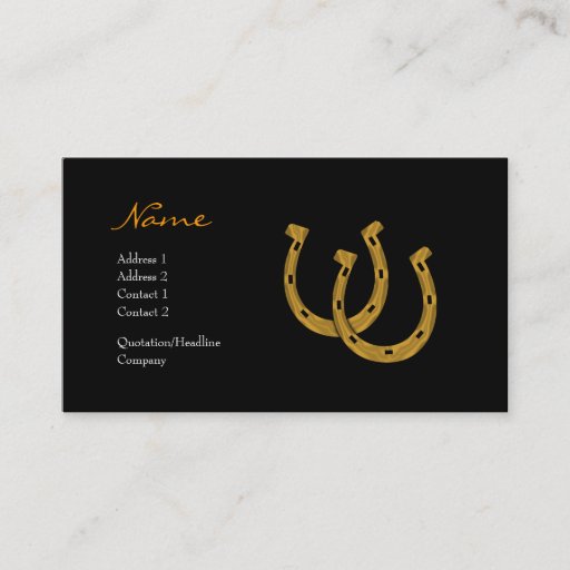 Customizable Profile Card - Lucky Horseshoe Business Card