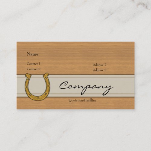Profile Card - Lucky Horseshoe Business Card Templates