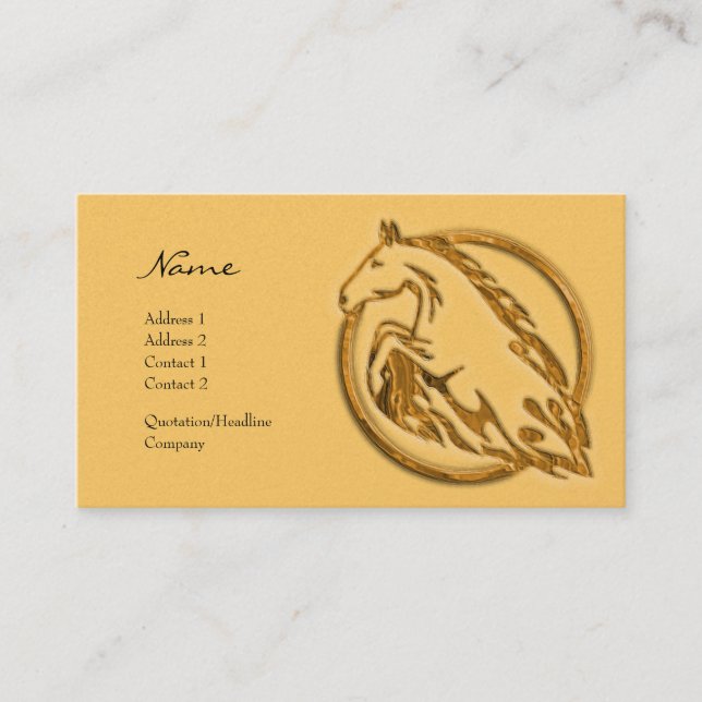 Profile Card - Metallic Horse (Front)