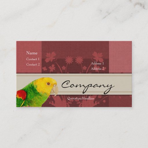 Customizable Profile Card - Parrot Business Card Templates