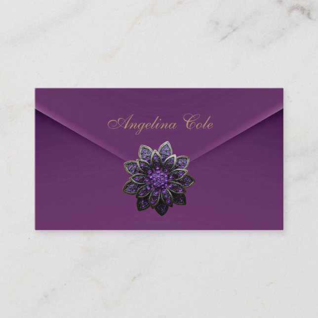 Profile Card Purple Mulberry Velvet Jewel (Front)