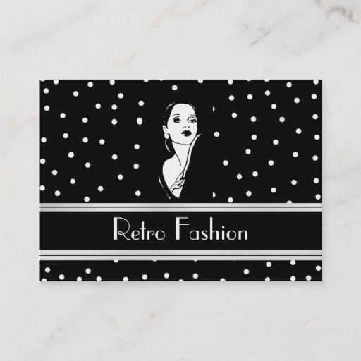 Customizable Profile Card Retro Fashion Vintage 2 Business Card Templates