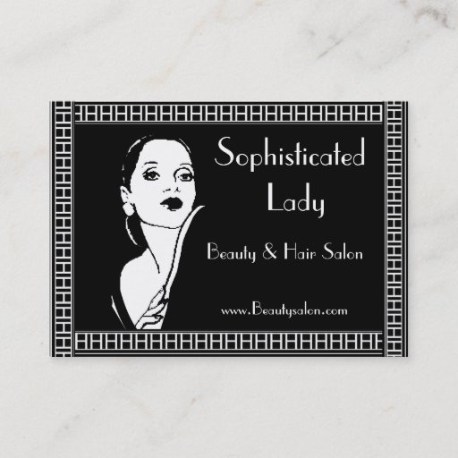 Customizable Profile Card Sophisticated Lady Beauty Hair Salon Business Card