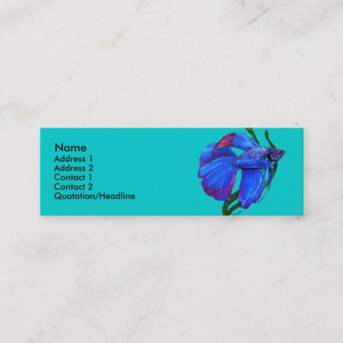 Profile Card Template - Betta Fish Business Card Templates