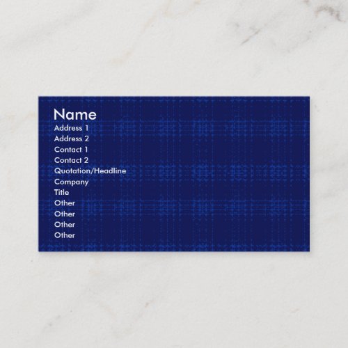 Profile Card Template - Blue Plaid Texture Business Card Template