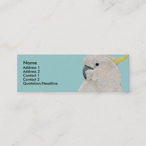 Profile Card Template - Cockatoo Parrot Business Card Template