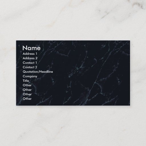 Customizable Profile Card Template - Dark Marble Texture Business Card Templates