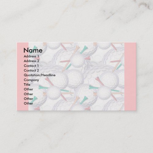 Profile Card Template - Golf Business Card