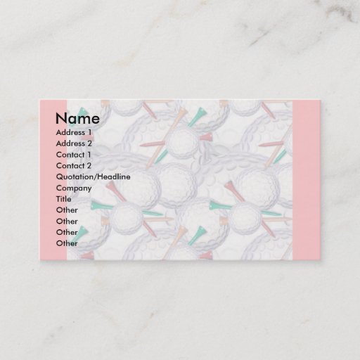 Customizable Profile Card Template - Golf Business Card