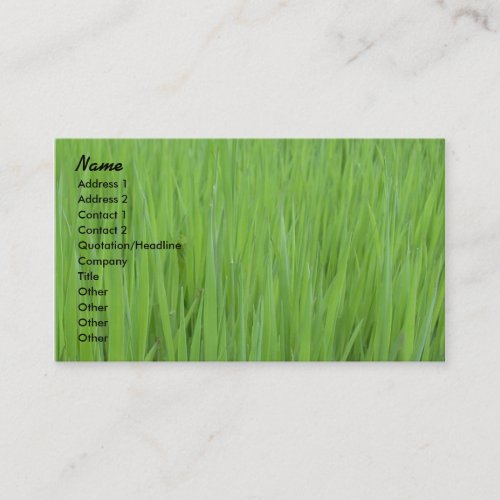 Profile Card Template _ Green Grass Texture