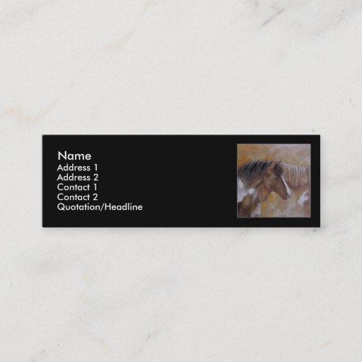 Customizable Profile Card Template - Horses Business Card