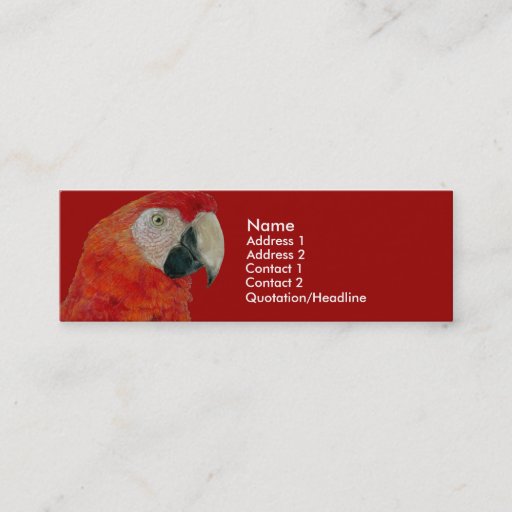 Customizable Profile Card Template - Macaw Business Card Templates