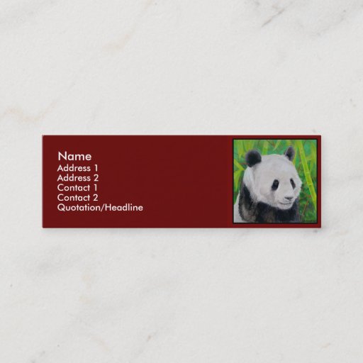 Customizable Profile Card Template - Panda Business Card Templates
