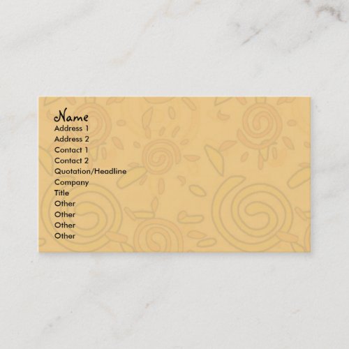 Profile Card Template - Swirled Suns Business Card Templates
