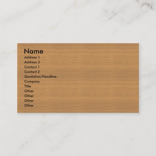 Profile Card Template - Woodgrain Texture Business Card Template